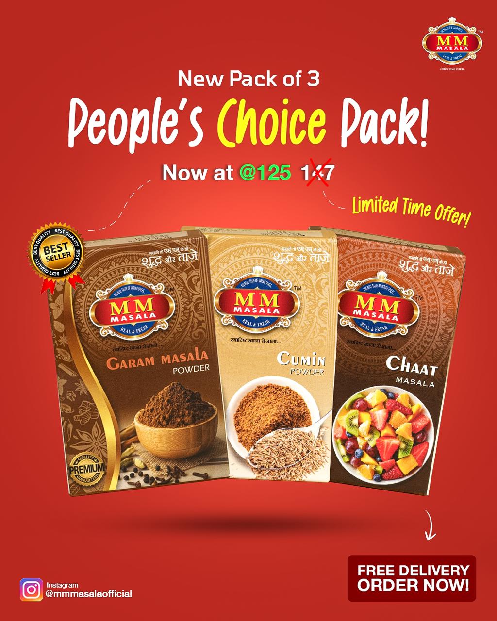 Peoples Choice Pack (Set of 3) 100grams each